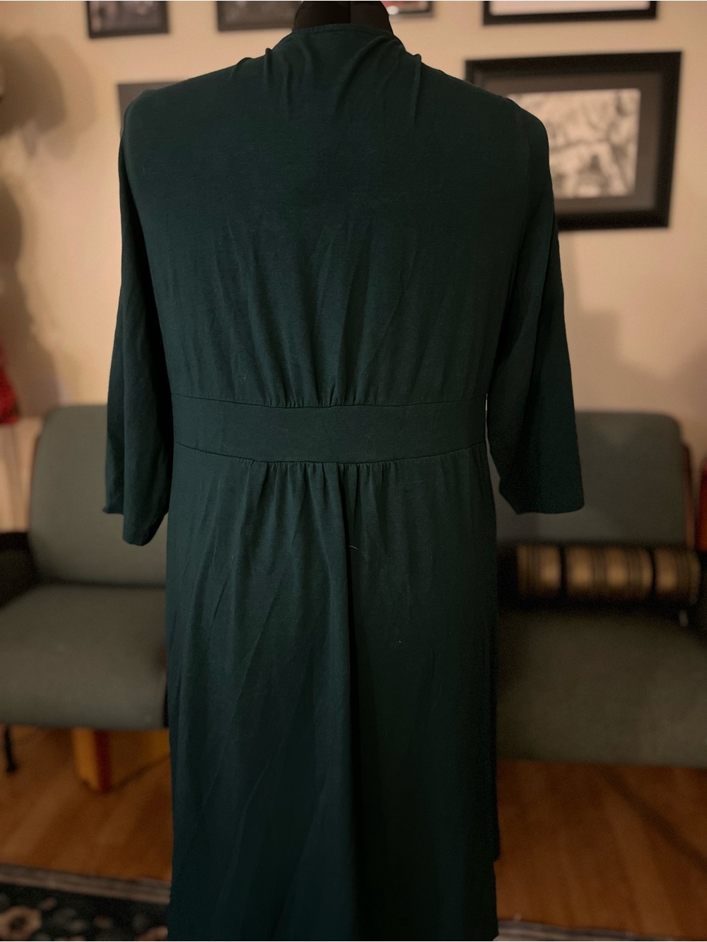 Lands' End Deep Teal V-Neck Long Sleeve Dress - Picture 5 of 7